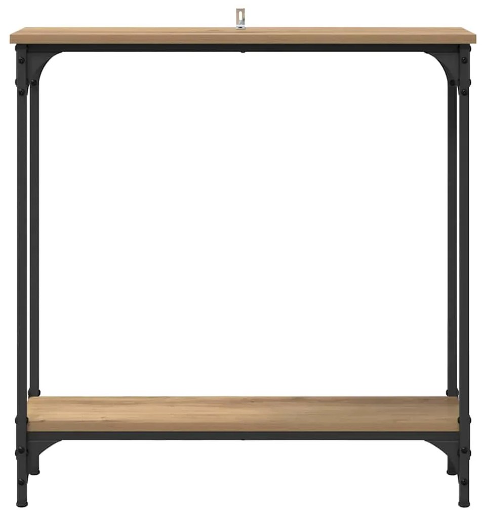 vidaXL Τραπέζι κονσόλας με ράφι Artisan Oak 75 x 22,5 x 75 εκ