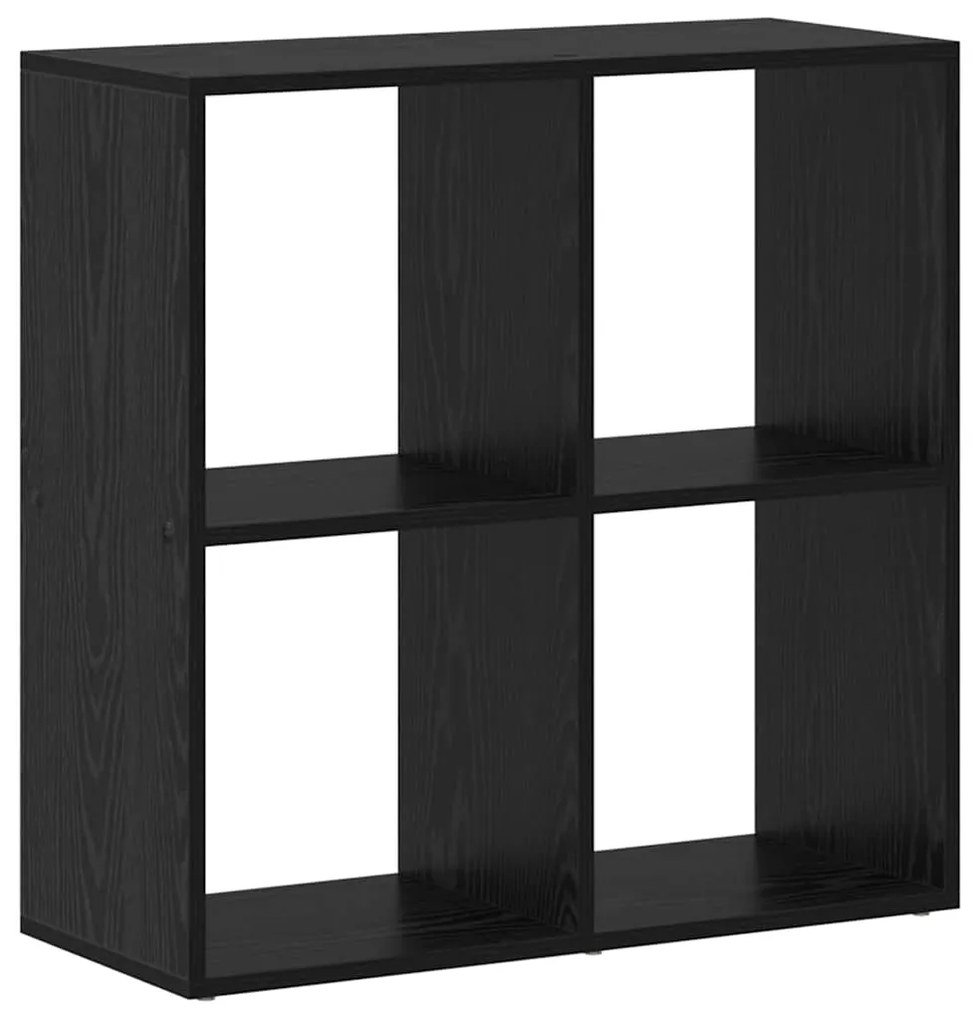 vidaXL Βιβλιοθήκη Μαύρη δρυς 69.5 x 29 x 69.5 εκ Επεξεργασμένο ξύλο
