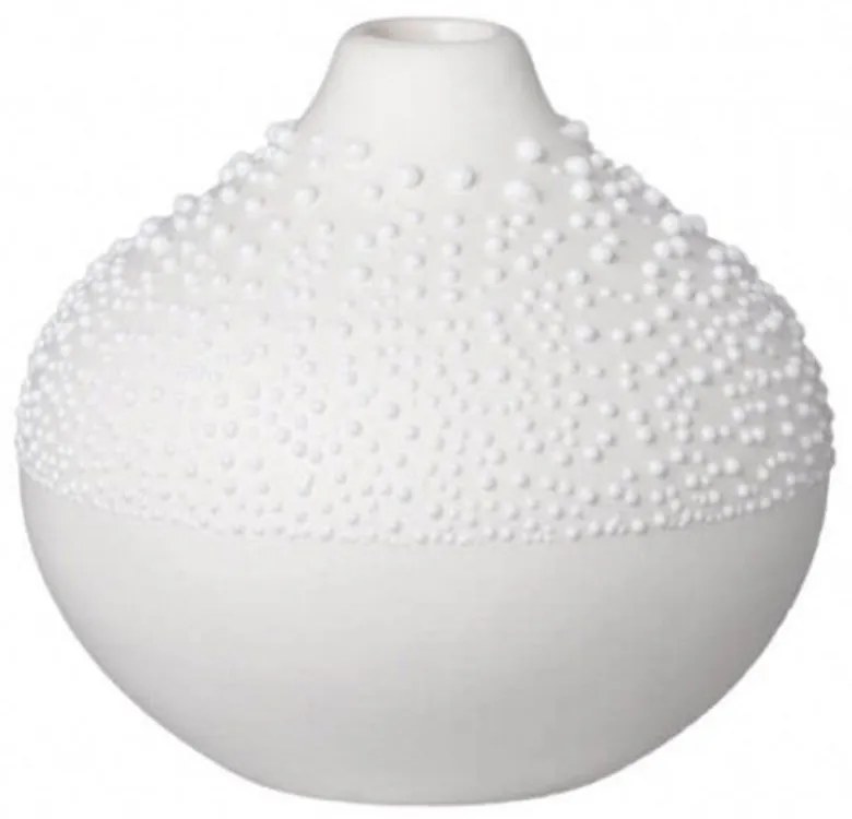Βάζο Πορσελάνινο Mini Pearly Design 2 RD0014378 7x6,5cm White Raeder Porcelain,Glass