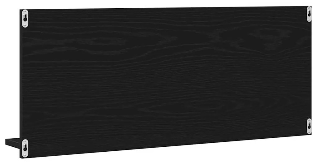 vidaXL Ράφι Καθρέφτη Μαύρη Δρυς 90 x 10.5 x 37 cm Επεξεργασμένο ξύλο