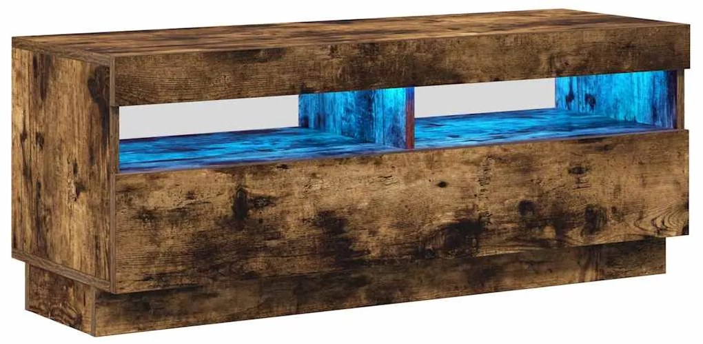 vidaXL Έπιπλο Τηλεόρασης με LED Καπνιστή Δρυς 100x35x40 εκ.