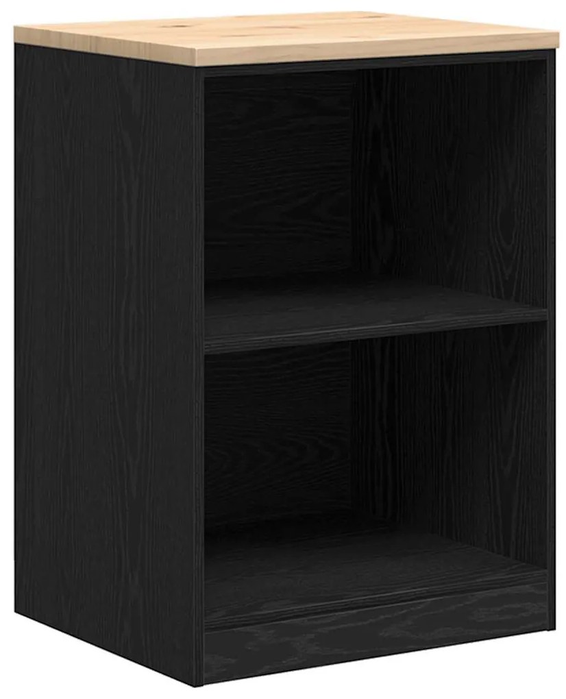 vidaXL ντουλάπι αποθήκευσης γκαράζ μαύρο 60x51x85 εκ μασίφ ξύλο πεύκο