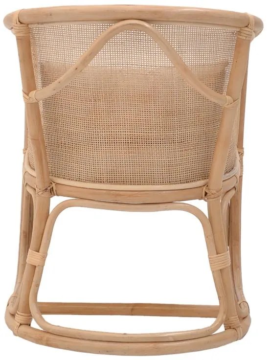 Καρέκλα - Πολυθρόνα Querke rattan pe σε Φυσικό με μπεζ μαξιλάρι 57x64x76 εκ. 57x64x76 εκ.