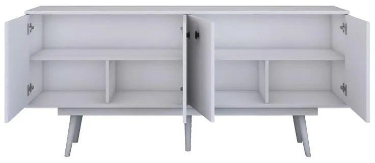 Μπουφές Salonde λευκό μελαμίνης-λευκό pp πόδι 180x40x82.6εκ 180x40x82.6 εκ.