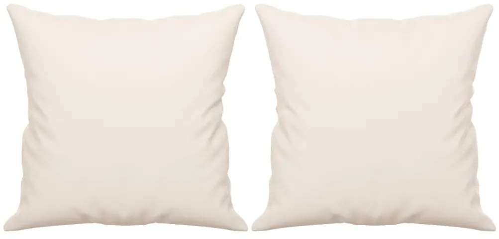 vidaXL Μαξιλάρια Διακοσμητικά 2 τεμ. Μπεζ 40x40 εκ. Ύφασμα Μικροϊνών