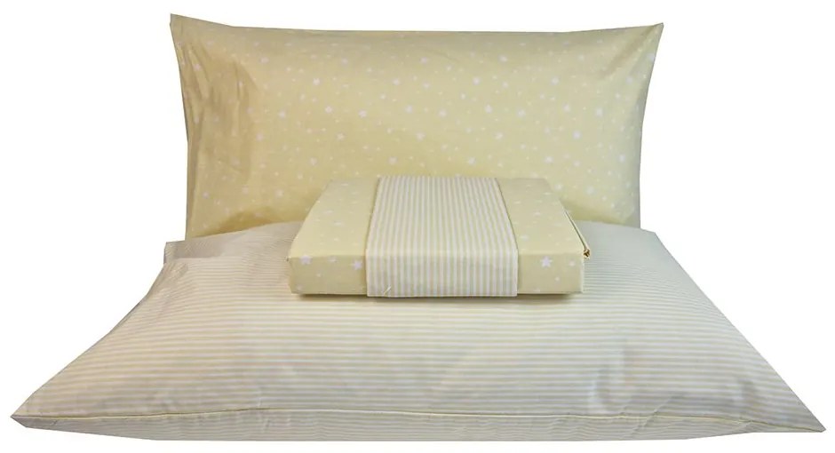 Σεντόνια Paradiso (Σετ 3τμχ) Yellow Astron Μονό 175x260cm 100% Cotton