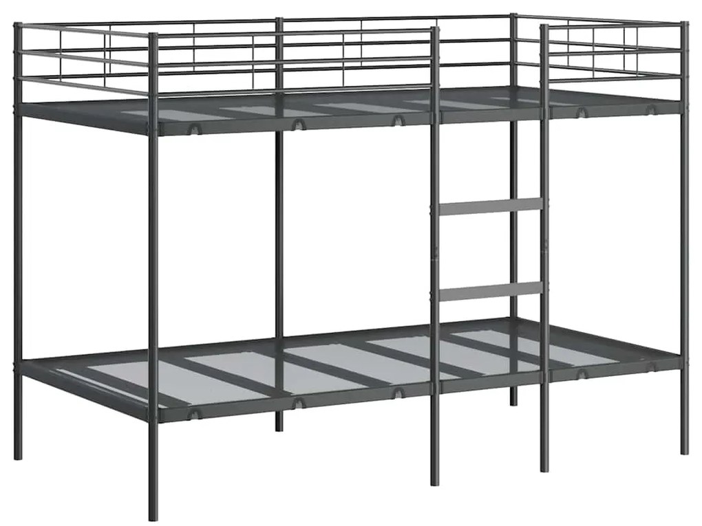 vidaXL Κουκέτα χωρίς στρώμα Μαύρο 100x200 cm Ατσάλι