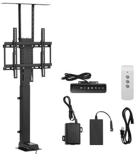 VEVOR Motorized TV Lift Stand Mount Bracket 132 lbs Load with Remote Control