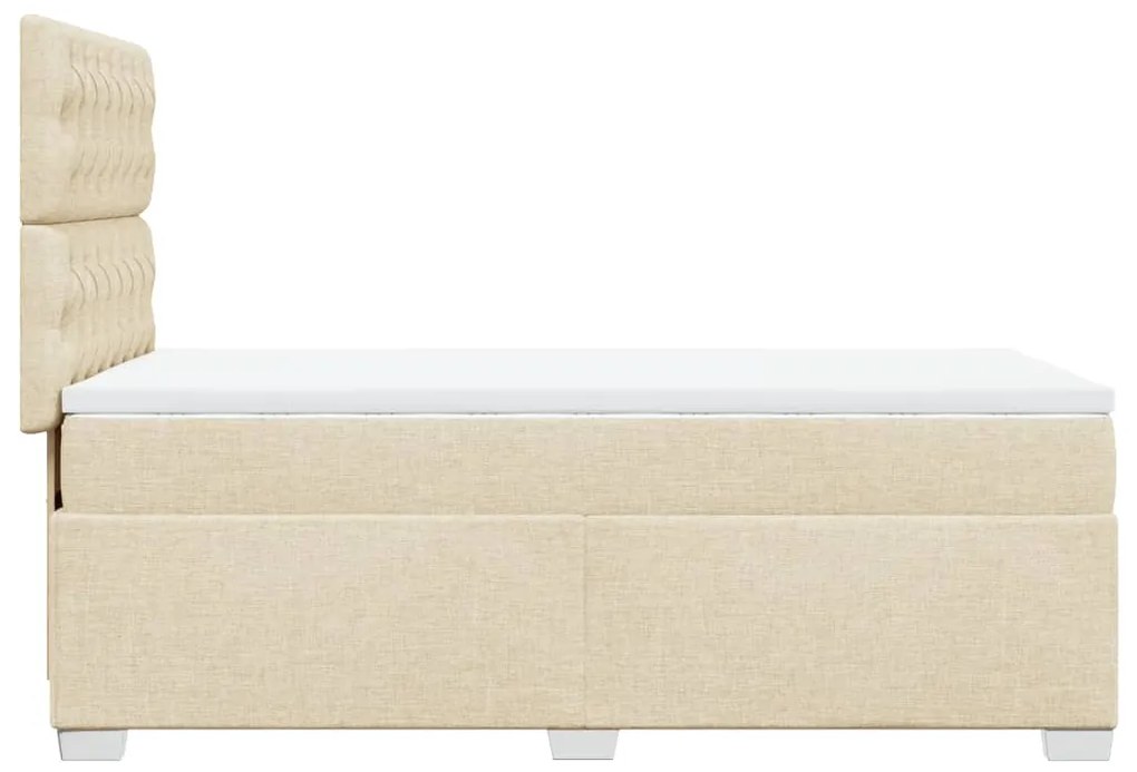 ΚΡΕΒΑΤΙ BOXSPRING ΜΕ ΣΤΡΩΜΑ ΚΡΕΜ 80 X 200 ΕΚ. ΥΦΑΣΜΑΤΙΝΟ 3290327