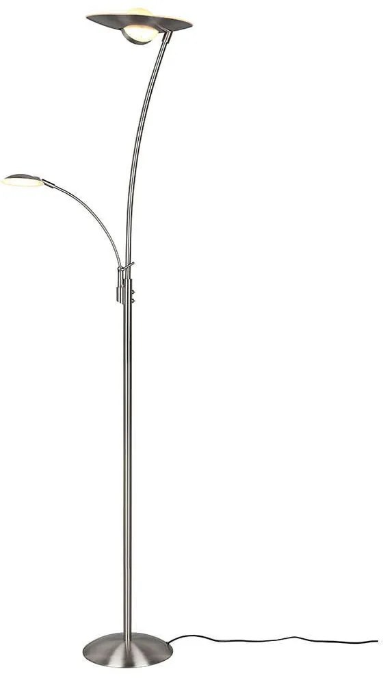 Φωτιστικό Δαπέδου Granby 424310207 29x180cm Dim Led 3400Lm 29W/650Lm 6,5W Nickel Trio Lighting