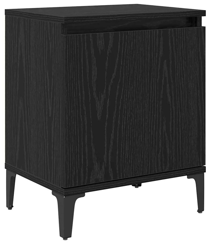 vidaXL Κομοδίνο Μαύρη δρυς 40 x 30 x 50 cm Επεξεργασμένο ξύλο