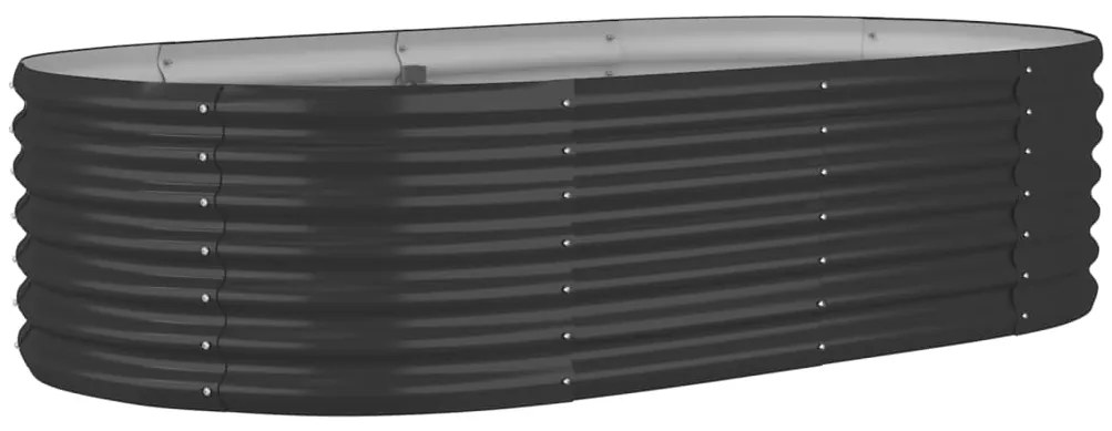 vidaXL Ζαρντινιέρα Ανθρακί 152x80x36 εκ Ατσάλι με Ηλεκτρ. Βαφή Πούδρας