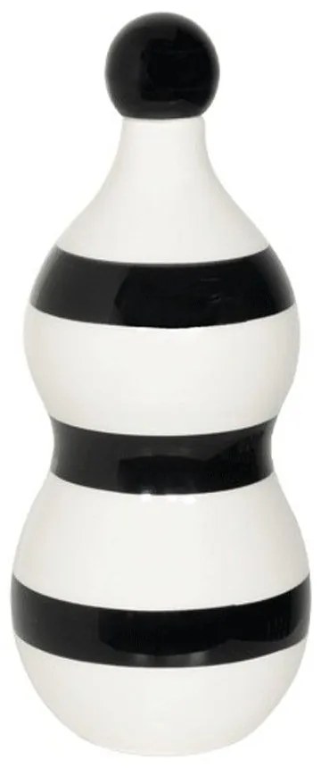 Διακοσμητικό Μπουκάλι Κεραμικό Lido FAS1508 10,4x24,4cm White-Black Zafferano Ceramic