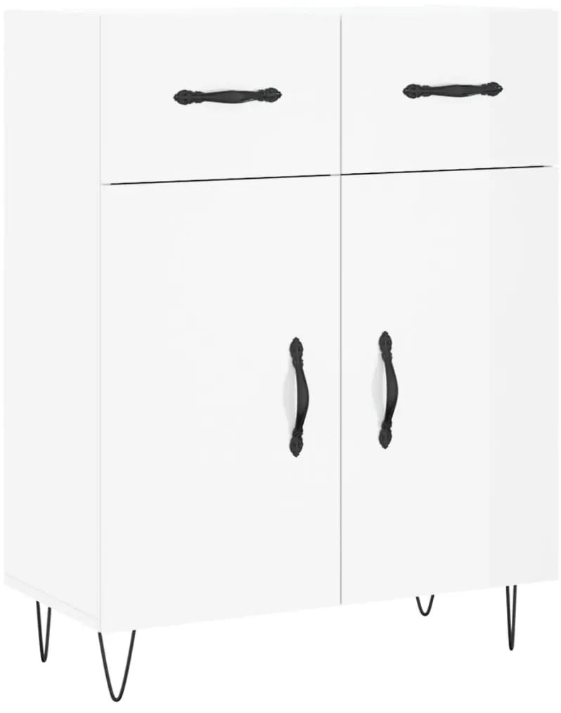 vidaXL Ντουλάπι Γυαλιστερό Λευκό 69,5x34x90 εκ. Επεξεργασμένο Ξύλο