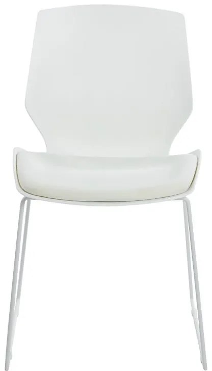 Καρέκλα γραφείου επισκέπτη Genuine PP λευκό - μπεζ μαξιλάρι 47x52x85 εκ. 47x52x85 εκ.