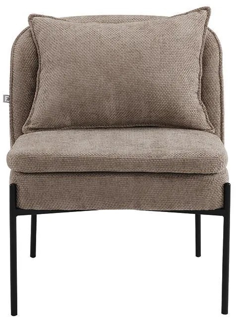 Πολυθρόνα FL3059 Fylliana με Μεταλλικά Πόδια Καφέ 67x75x81 εκ. 67x75x81 εκ.