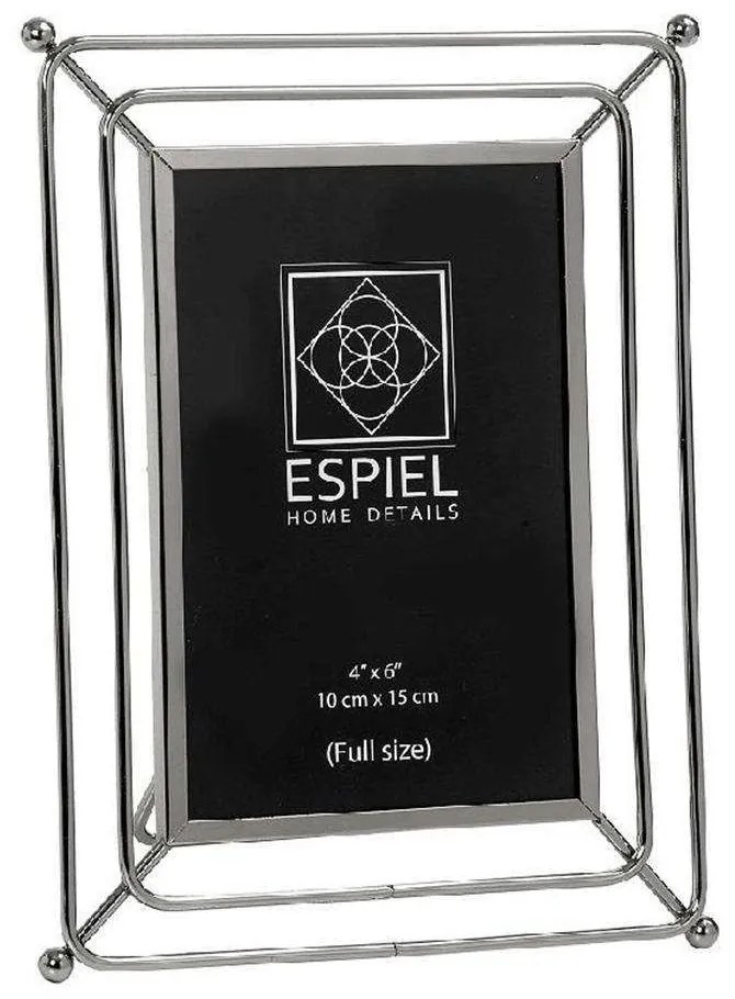 Κορνίζα Επιτραπέζια Μεταλλική FAM408 13x18cm Silver Espiel Metal