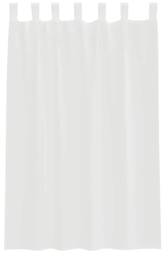 vidaXL Κουρτίνες Voile με βρόχους 2 τεμάχια Λευκό 140x175 cm