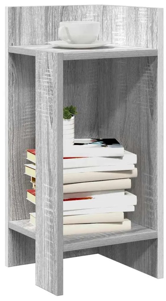 vidaXL Τραπεζάκι με ράφι Γκρι Sonoma 25,5x27x60 εκ.
