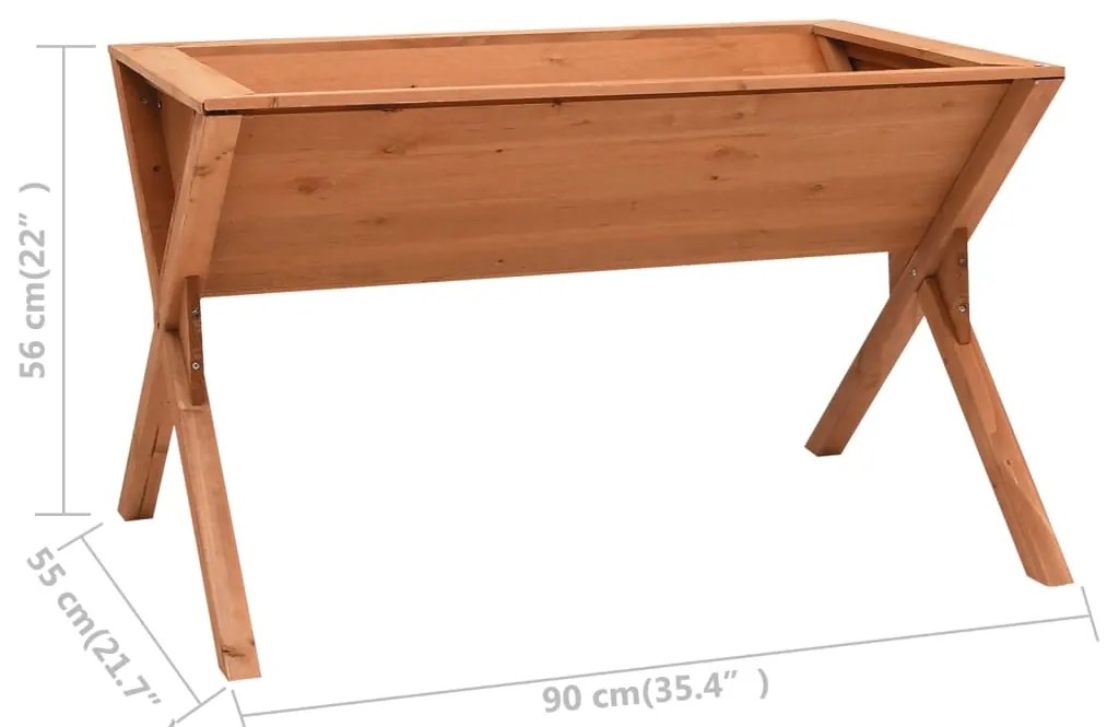 vidaXL Γλάστρα 90 x 55 x 56 εκ. από Ξύλο Ελάτης