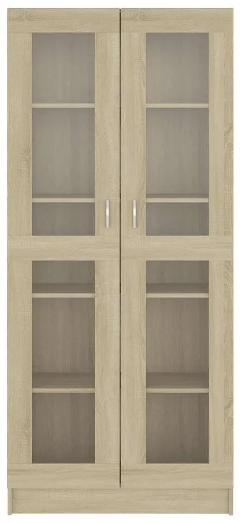 vidaXL Βιτρίνα Χρώμα Sonoma Δρυς 82,5 x 30,5 x 185,5 εκ. Επεξ. Ξύλο
