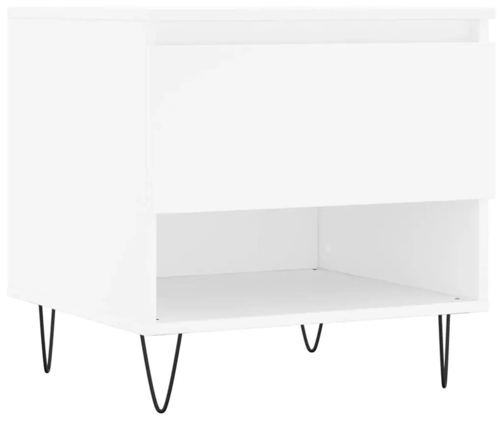 Τραπεζάκι Σαλονιού Λευκό 50 x 46 x 50 εκ. από Επεξεργ. Ξύλο - Λευκό