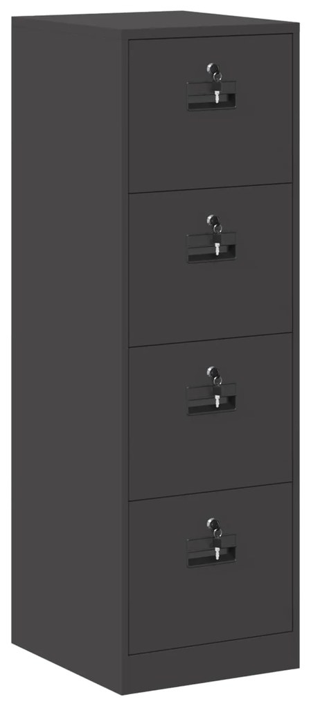 vidaXL Ντουλάπα Αρχείων με συρτάρι 2 pcs Μαύρο 44 x 50 x 106.5 εκ