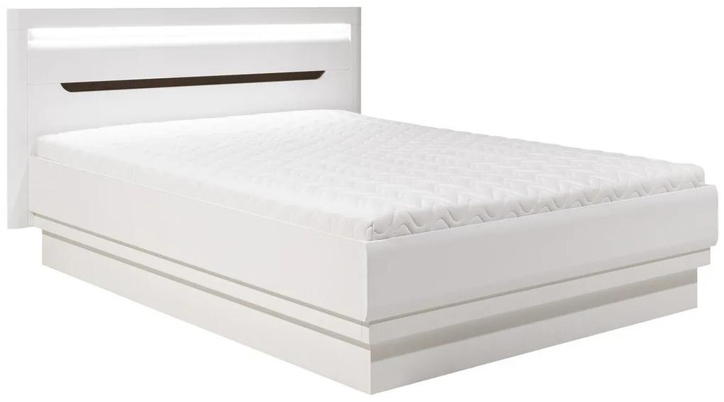 Κρεβάτι Orlando K117, Διπλό, Άσπρο, 160x200, Πλαστικοποιημένη μοριοσανίδα, 182x202x102cm | Epipla1.gr