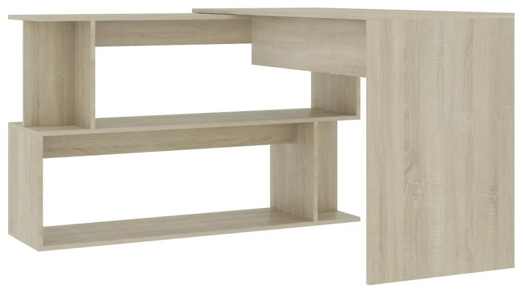vidaXL Γραφείο Γωνιακό Sonoma Δρυς 200 x 50 x 76 εκ. από Επεξ. Ξύλο