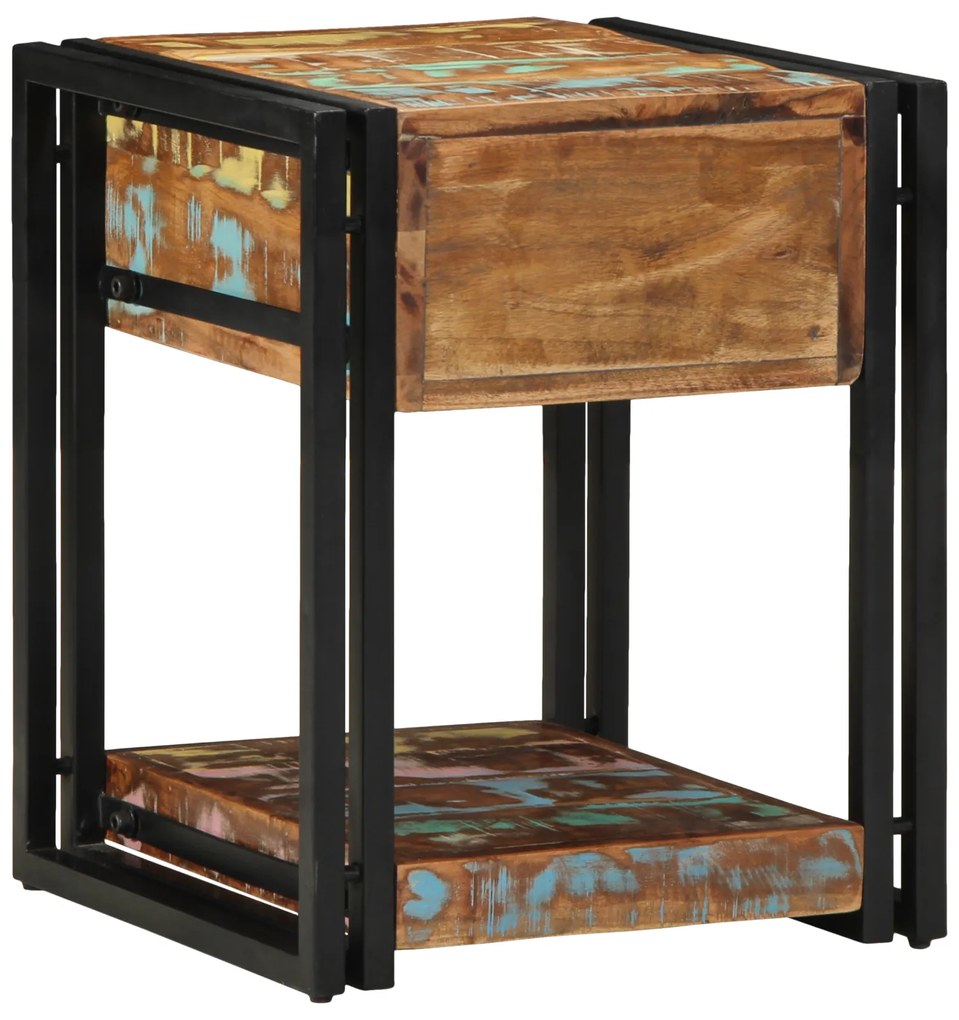 vidaXL Κομοδίνα 2 τμχ 40x40x50 εκ. Μασίφ Ανακυκλωμένο Ξύλο