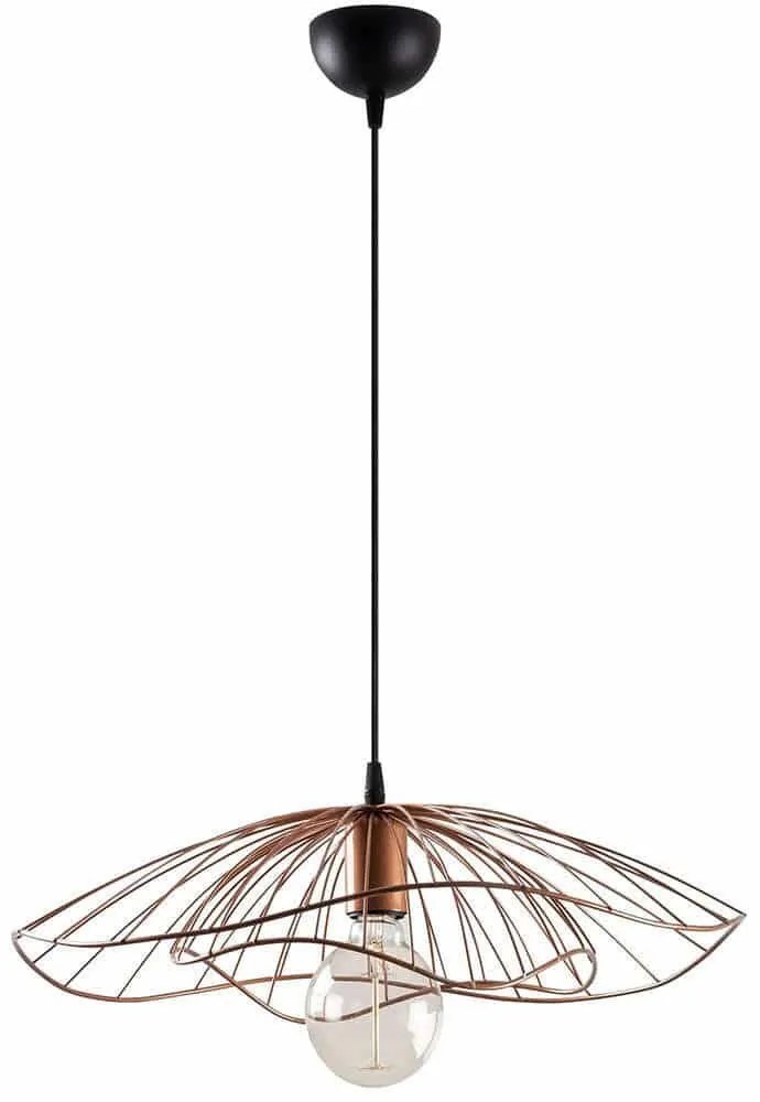 Φωτιστικό Οροφής Tel 892OPV1841 Φ50x111cm E27 40W Black-Copper Opviq