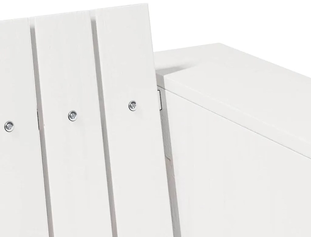 vidaXL Καναπές Κήπου Λευκό 134 x 60 x 62 cm Μασίφ ξύλο πεύκου