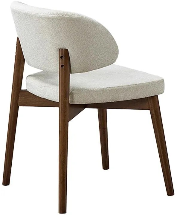 Καρέκλα Siena rubberwood σε καρυδί-εκρού απόχρωση 48x50x81εκ 2αδα 48x50x81 εκ.