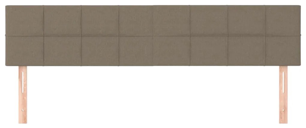 vidaXL Κεφαλάρια Κρεβατιού 2 τεμ. Taupe 80 x 5 x 78/88 εκ. Υφασμάτινο