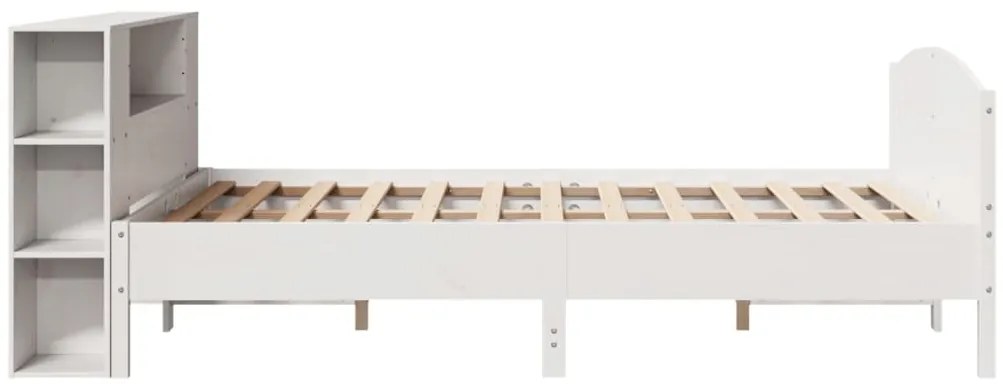 vidaXL Κρεβάτι Βιβλιοθήκη Χωρίς Στρώμα 120x190 εκ Μασίφ Ξύλο Πεύκου