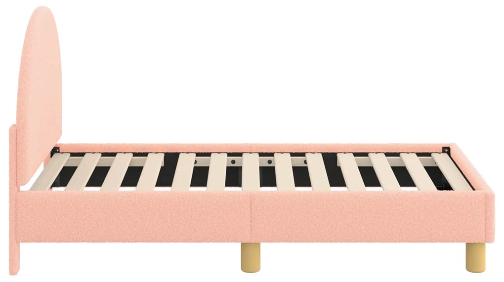 vidaXL Κρεβατική βάση για παιδιά με προσκέφαλο Ροζ 70 x 140 cm