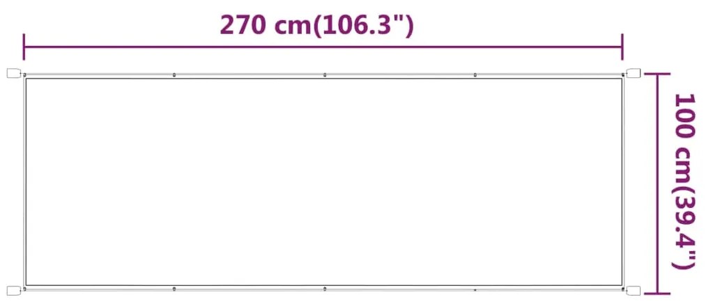 vidaXL Τέντα Κάθετη Ανοιχτό Πράσινο 100 x 270 εκ. από Ύφασμα Oxford