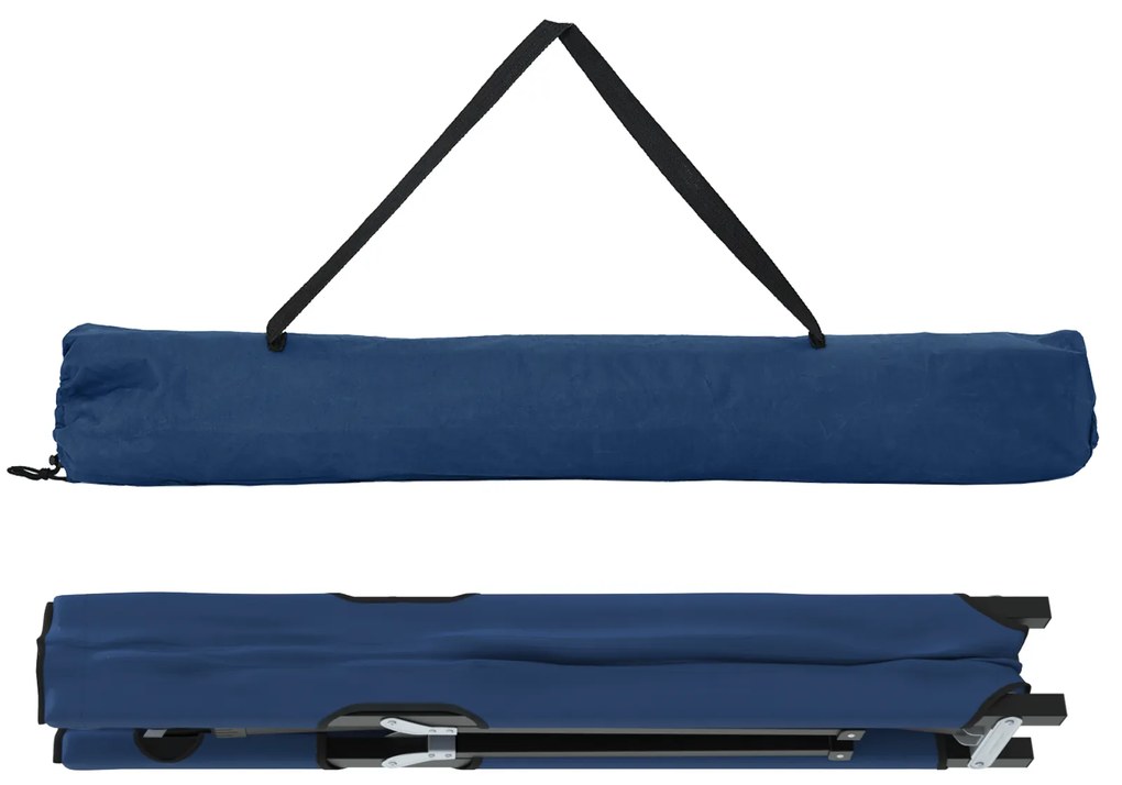vidaXL Folding Sun Bed with Carry Bag Μπλε 600D Oxford Fabric