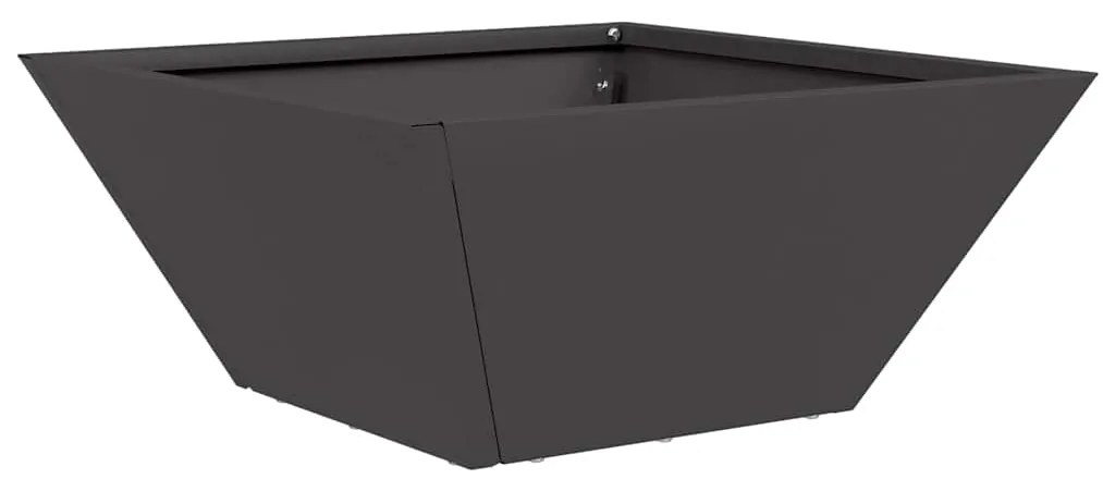 vidaXL Γλάστρα Κήπου Μαύρο 35 x 35 x 15 εκ. Ατσάλι