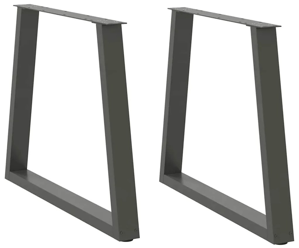 Πόδια Τραπεζαρίας Σχήματος V 2 τεμ. Ανθρακί 80x(72-73,3) εκ. Ατσάλι