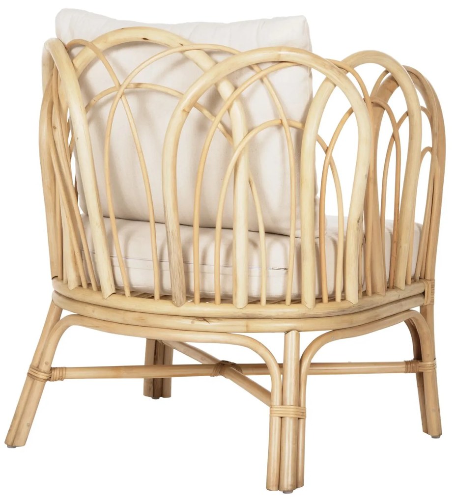 ΠΟΛΥΘΡΟΝΑ ESTOR  RATTAN ΣΕ ΦΥΣΙΚΟ-ΛΕΥΚΟ ΜΑΞΙΛΑΡΙ 78x75x92Υ εκ.