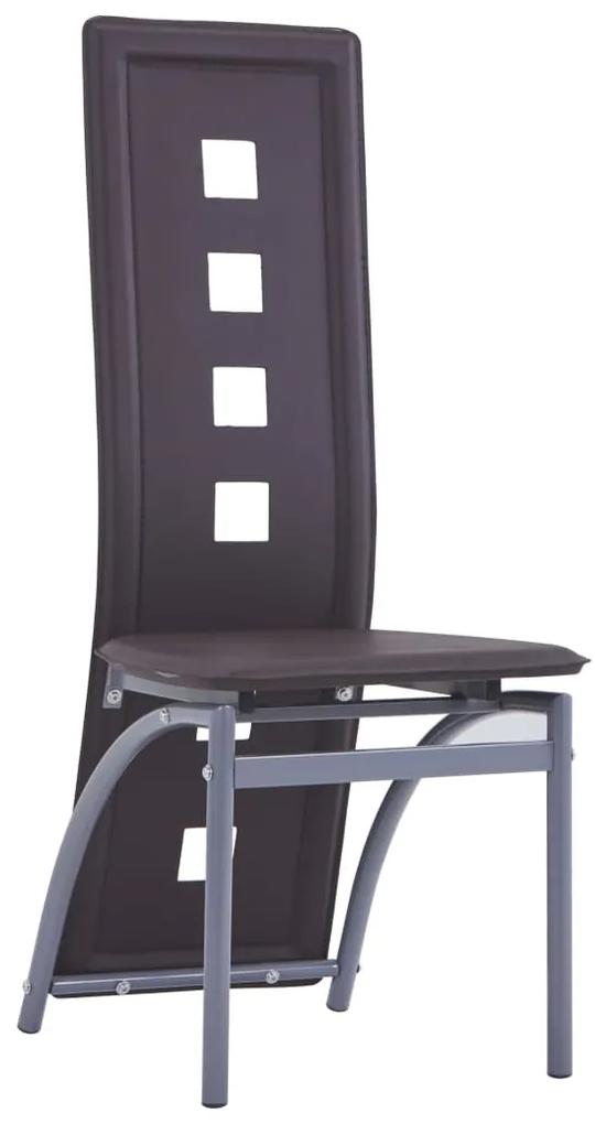 vidaXL Καρέκλες Τραπεζαρίας 2 τεμ. Καφέ από Συνθετικό Δέρμα