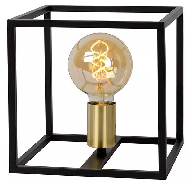 Φωτιστικό Επιτραπέζιο Lucide 00524-01-30 RUBEN Μαύρο Ματ (Black Mat)|Χρυσό Χρώμα (Gold Coloured)