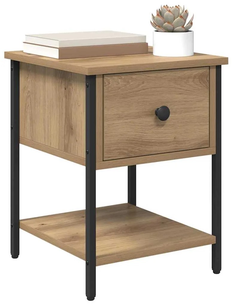 vidaXL Κομοδίνο 2 pcs Artisan Oak 34 x 35,5 x 45 εκ Επεξεργασμένο ξύλο