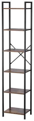 VEVOR Metal Bookshelf Rustic Bookshelf 6-Tier for Living room Bedroom &amp; Office
