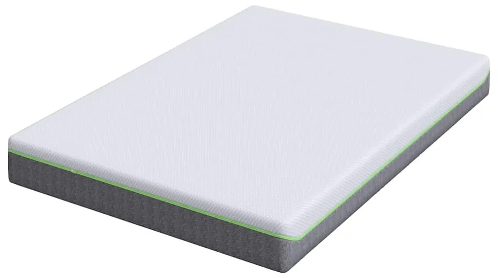 vidaXL Στρώμα Λευκό και Γκρι 140 x 190 cm Τσέπες ελατηρίων