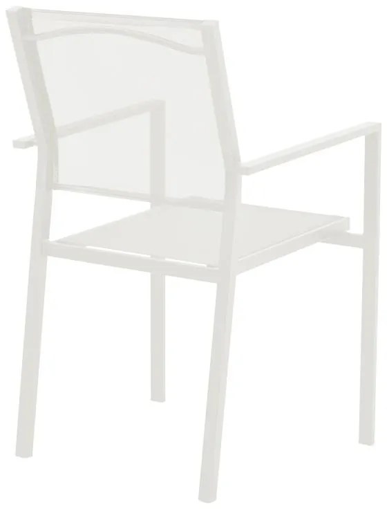 Καρέκλα - Πολυθρόνα Confidence λευκό μέταλλο και λευκό textilene 54x54x86 εκ. 54x54x86 εκ.