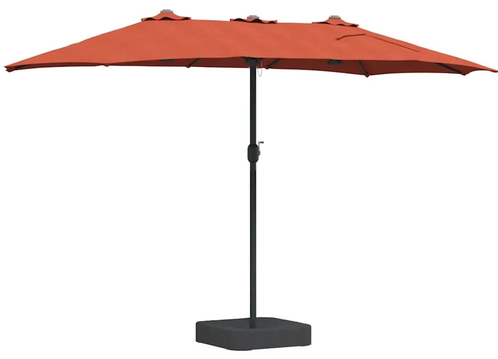 vidaXL Ομπρέλα Κήπου Τερακότα 385 x 209 x 244 εκατοστά