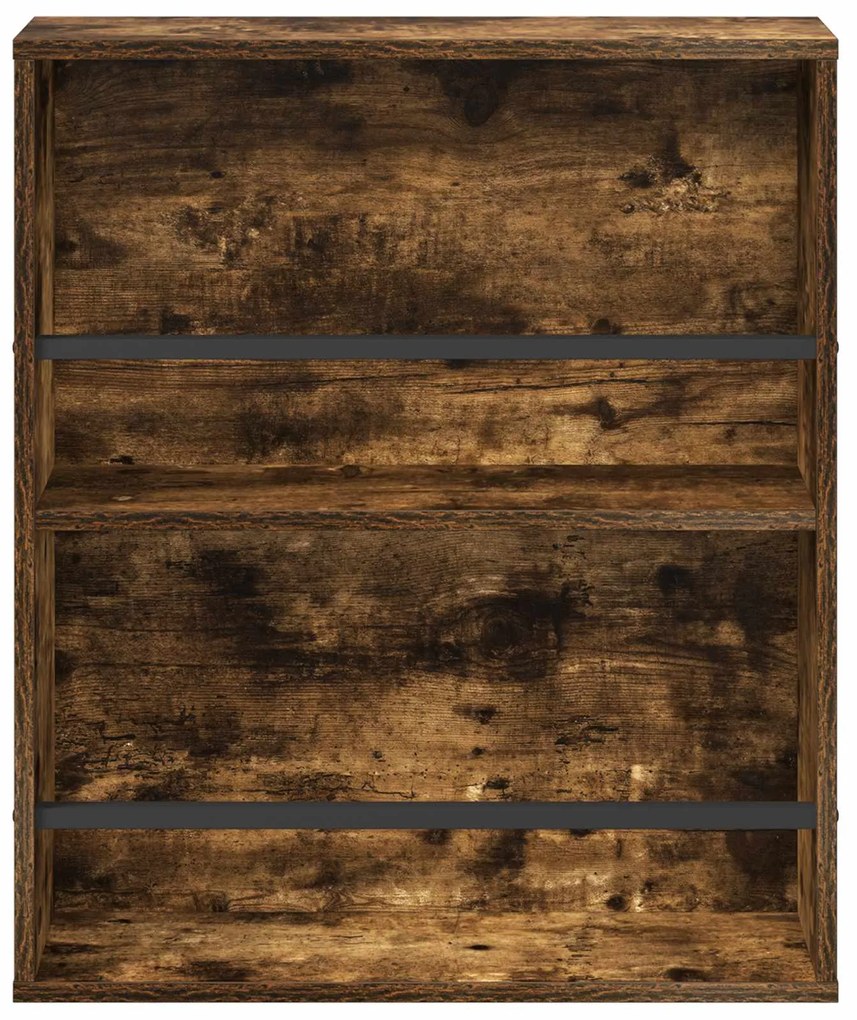 vidaXL Ράφι Περιοδικών με ράφι 2 pcs Καπνιστό Δρύς 60 x 12 x 70 εκ