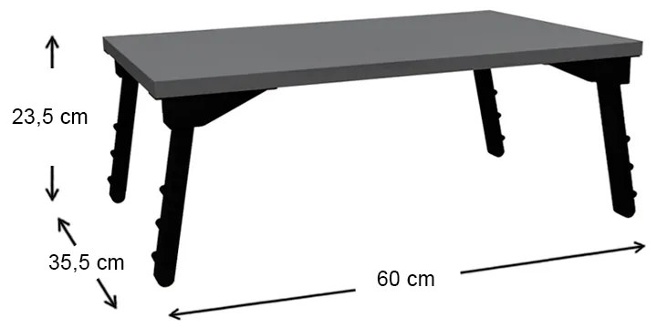 Τραπεζάκι laptop Sidon Megapap από μελαμίνη χρώμα ανθρακί 60x35,5x23,5εκ. - GP041-0031,2